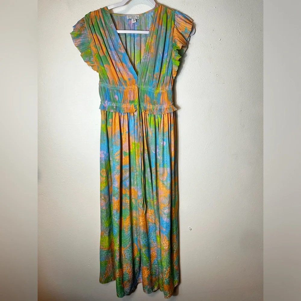 Current Air Women's Mara Abstract Pleated Maxi
Dress colorful Size XS - Picture 4 of 7